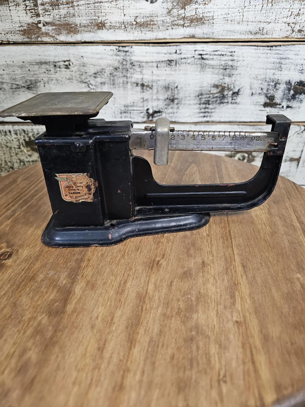 Vintage 1944 Triner Black Postal Scale with Brass Tray - Picture 5 of 13